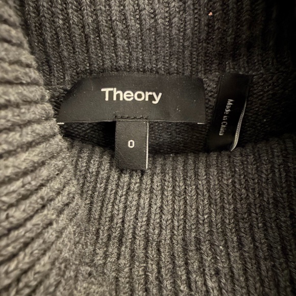 Theory Gray Turtleneck Sweater and Midi Pleated Dress - Picture 7 of 8